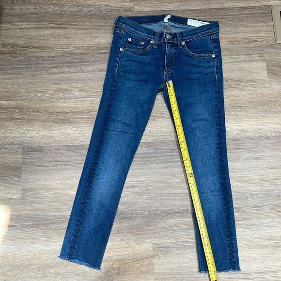 Rag & Bone Raw Hem Skinny Ankle Jeans Sz 25 - Picture 11 of 11
